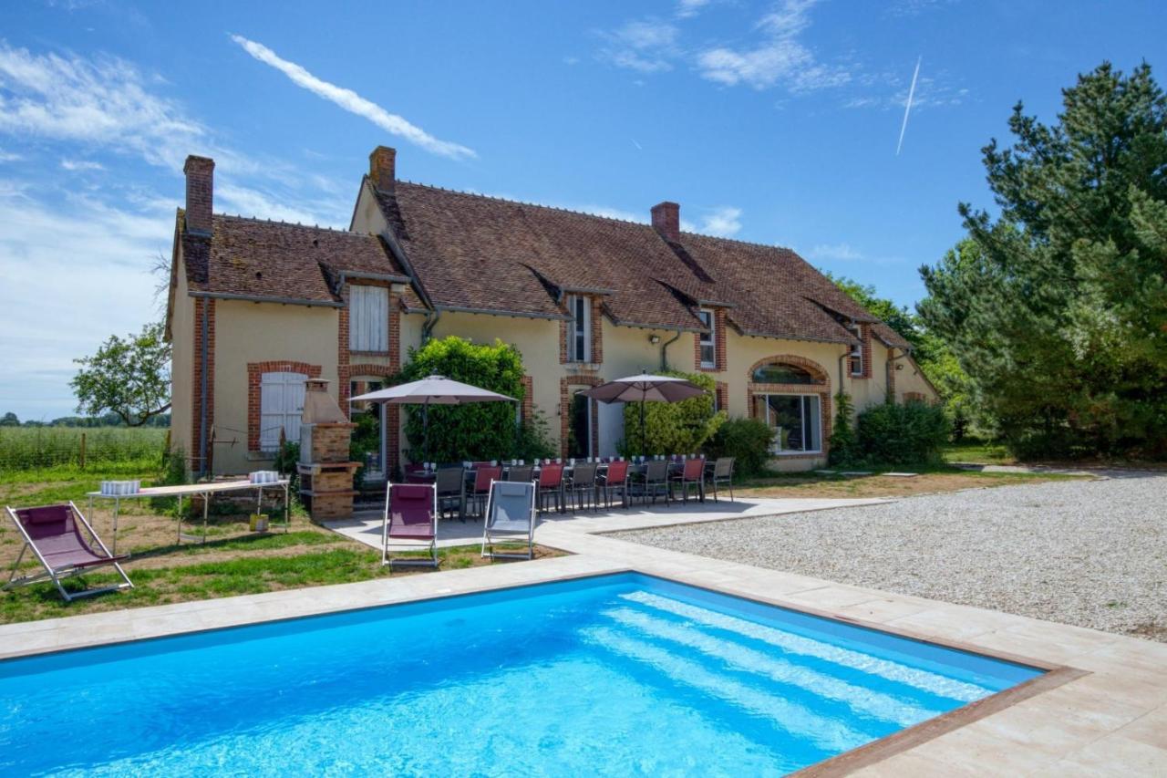 Crazy Villa Le Petit Belair 18 - Heated Pool - Foot - 2H Paris - 30P Aubigny-sur-Nère Εξωτερικό φωτογραφία